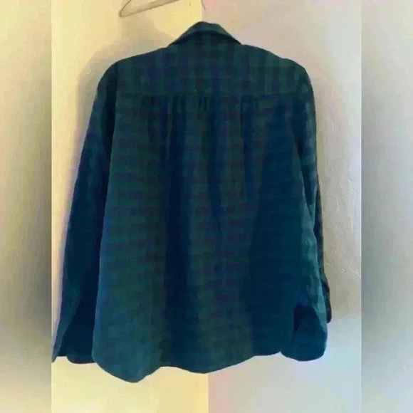 Madewell Classic Plaid Button-Up Shirt Green Sz M - Picture 4 of 4